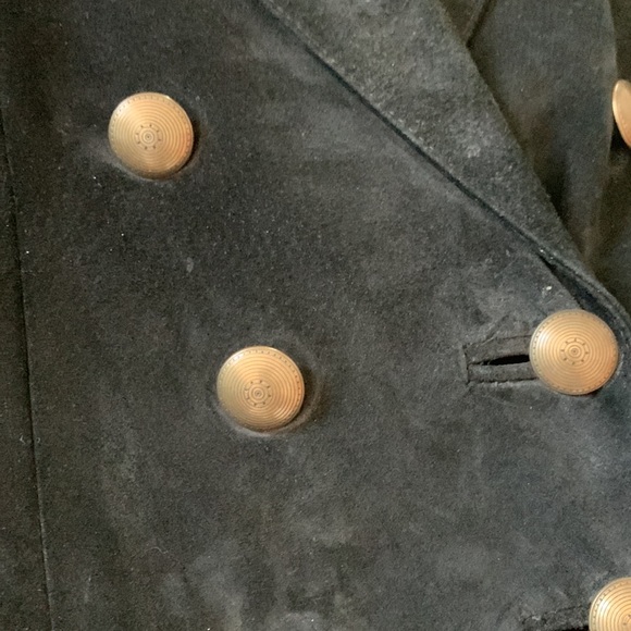 Danier, black, double-breasted, suede blazer. Women’s size XS. - Picture 2 of 5